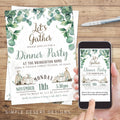 customizable fall pumpkin and eucalyptus theme event invitations